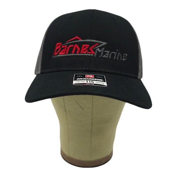 Barnes Marine Embroidered Logo Mesh Snapback Cap Boating Trucker Hat Richardson - Picture 9 of 13